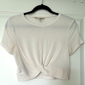 BCBGeneration Twist Front Crop Top